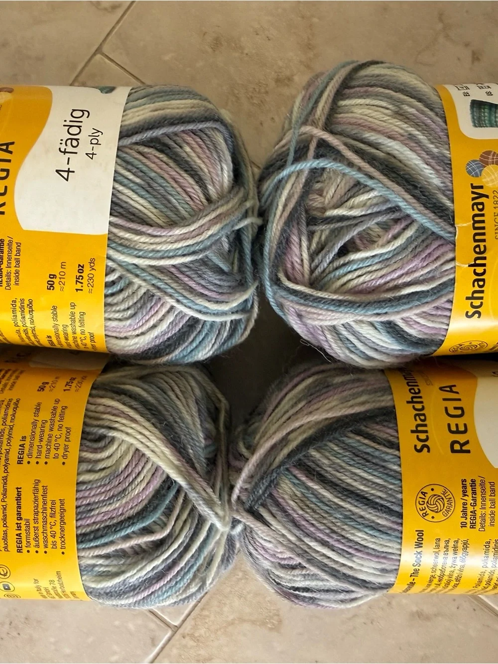 Schachenmayr Regia 4-fädig Multicolor Sock Yarn - 4 Skeins